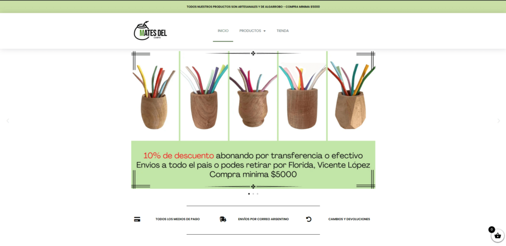 Banner de tienda Mates del campo