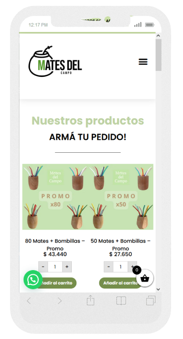 Mates del Campo - Sitio Responsive
